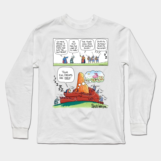 Slack Wyrm #47 - Evil dreams Long Sleeve T-Shirt by Slack Wyrm